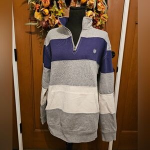 Chaps Everyday Fleece in Purplish Blue and Gray